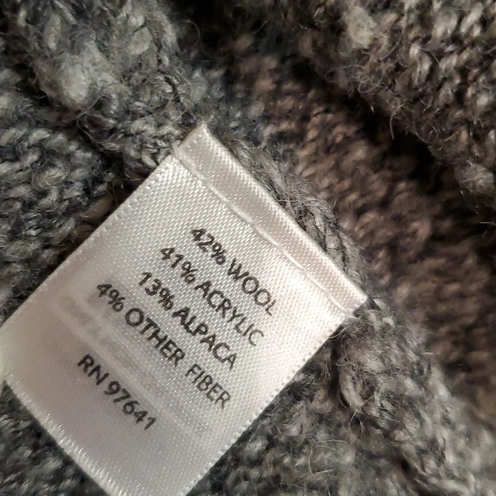 J. Jill Sweater Vest Full Zip Casual Work Business Warm Wool Alpaca Blend Gray - Picture 6 of 6